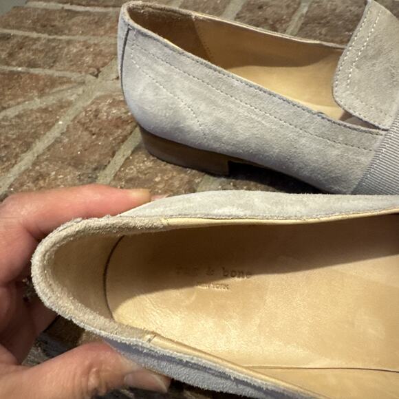 Rag And Bone New York Cream Suede Loafers Shoes Womens 39.5 Slip On Flats - Picture 14 of 16